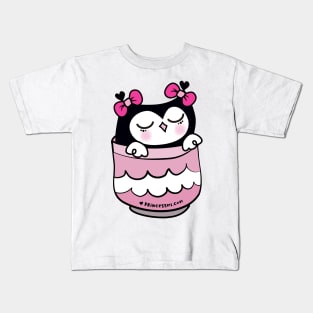 cute kawaii owl in the cup Kids T-Shirt